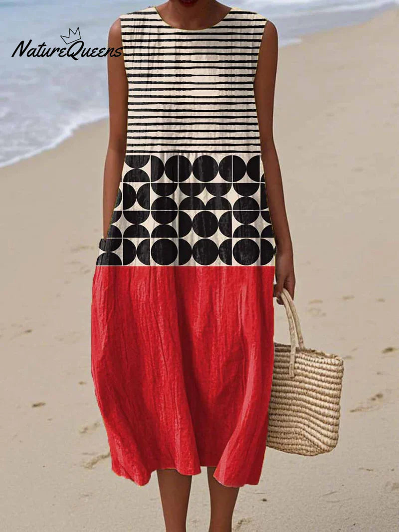 Seraphina | Sunset Geometric Dress