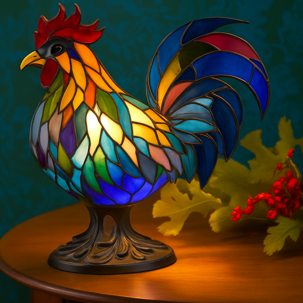 Lucy | Vibrant Rooster Lamp