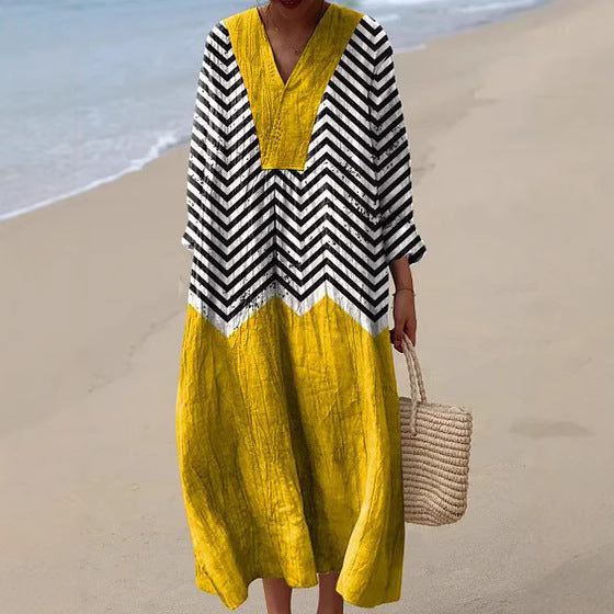 Xanthe | Contrast Zigzag Dress