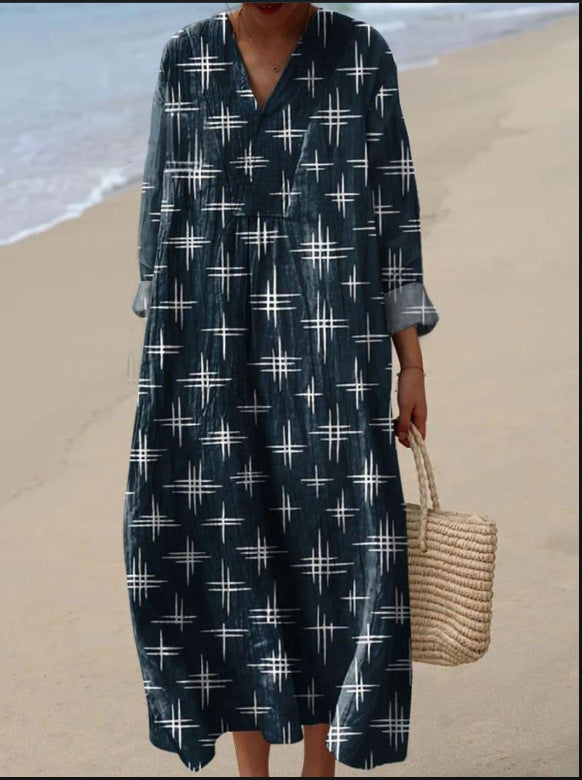 Nyla | Bohemian Star-Printed Dress