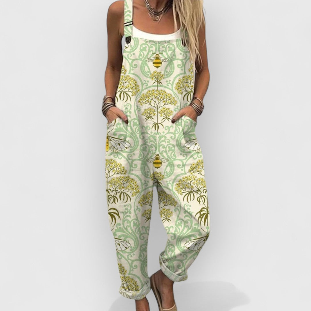 Kira | Retro Floral Jumpsuit for Distinctive Style