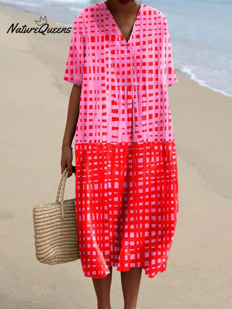 Andromeda | Striking Checkered Dress