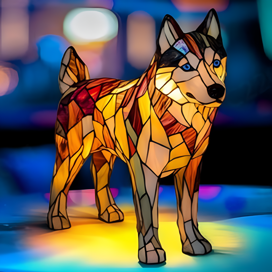 Misty | Enchanting Colorful Dog Lamp