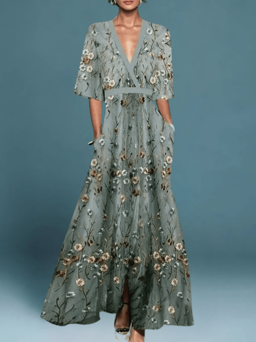 Jessica | Elegant Floral Maxi Dress