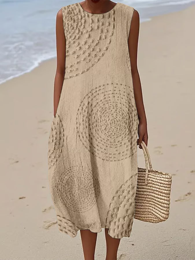 Agnes | Textured Sleeveless Maxi Dress