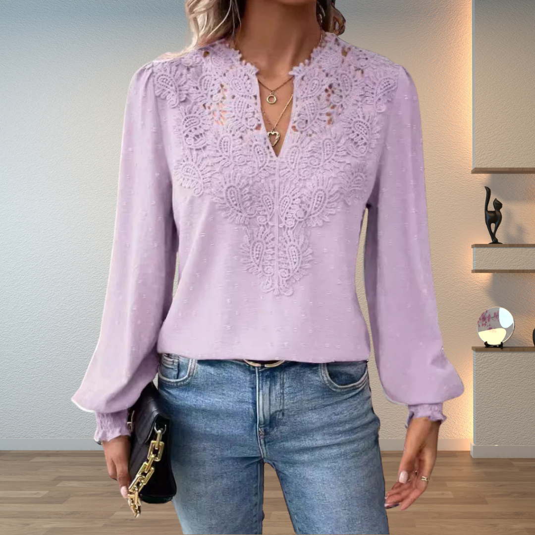 Satana | Elegant Lace Detail Blouse