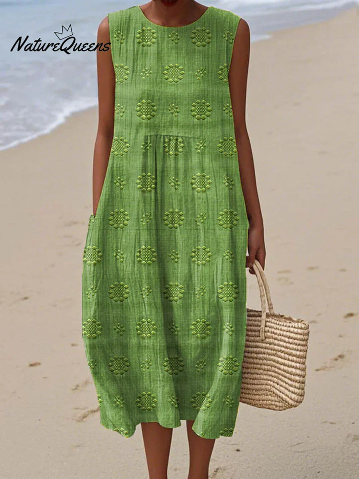 Henrietta | Embroidered Sleeveless Dress