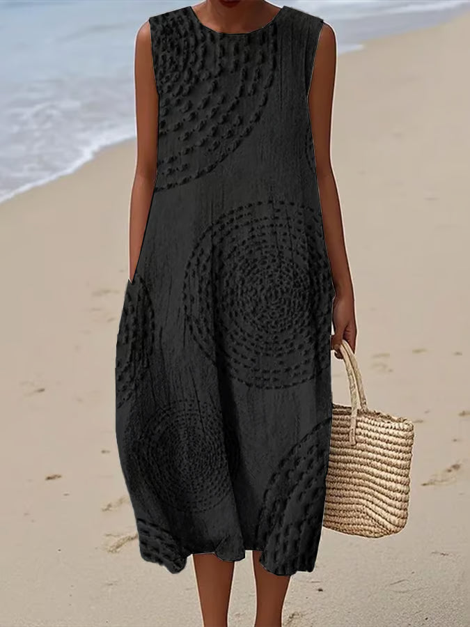 Agnes | Textured Sleeveless Maxi Dress