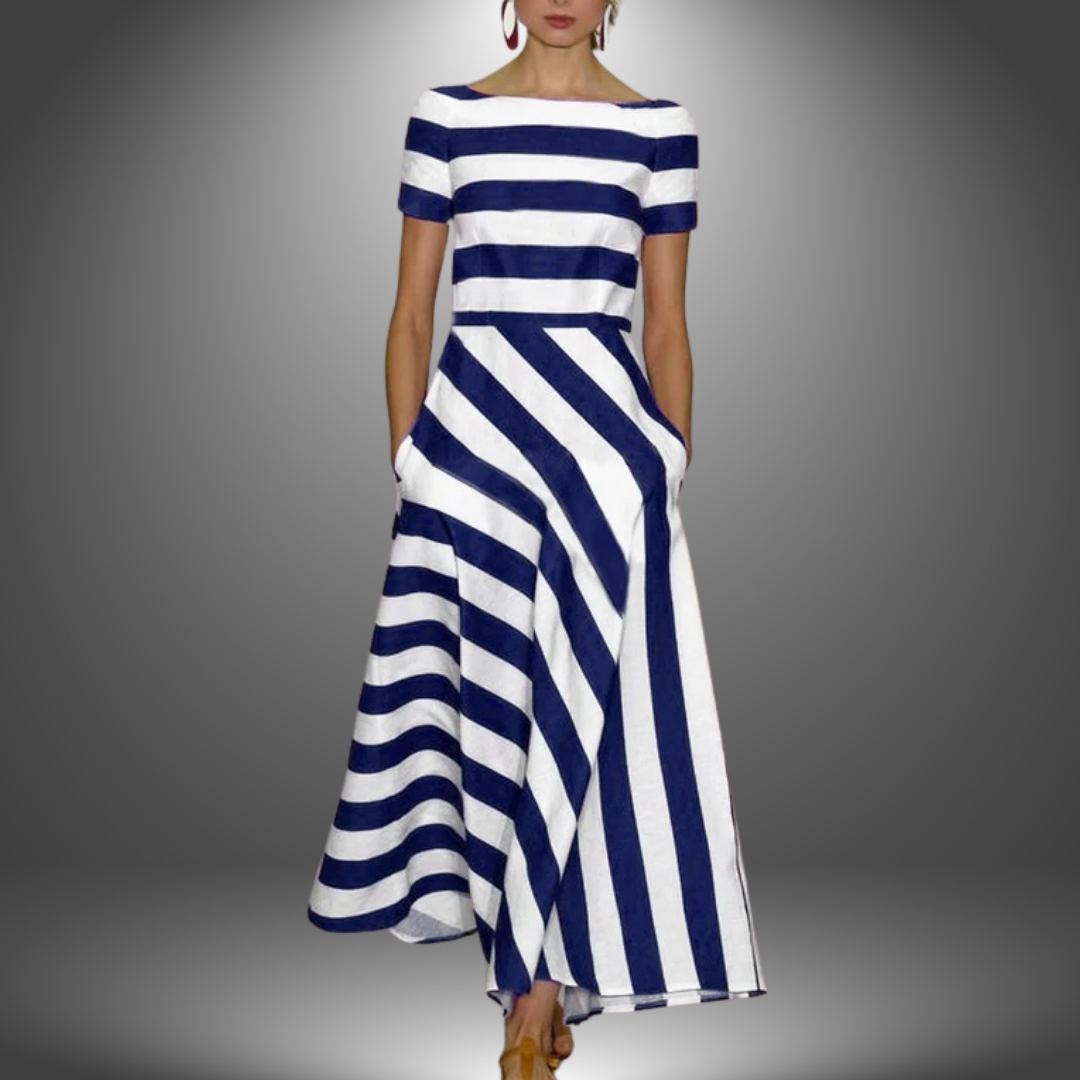 Sabrina | Striped Elegant Maxi Dress