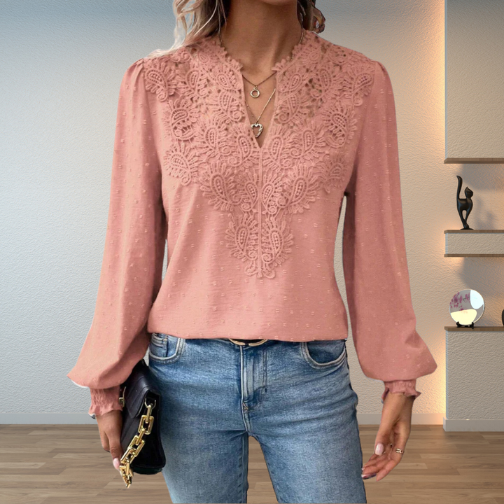 Satana | Elegant Lace Detail Blouse