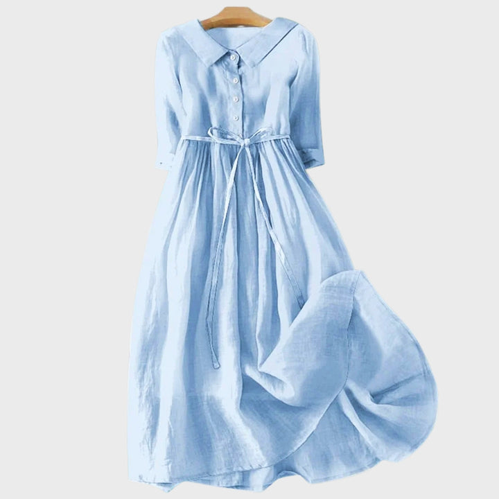 Annika | Elegant Belted Midi Dress