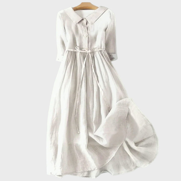 Annika | Elegant Belted Midi Dress