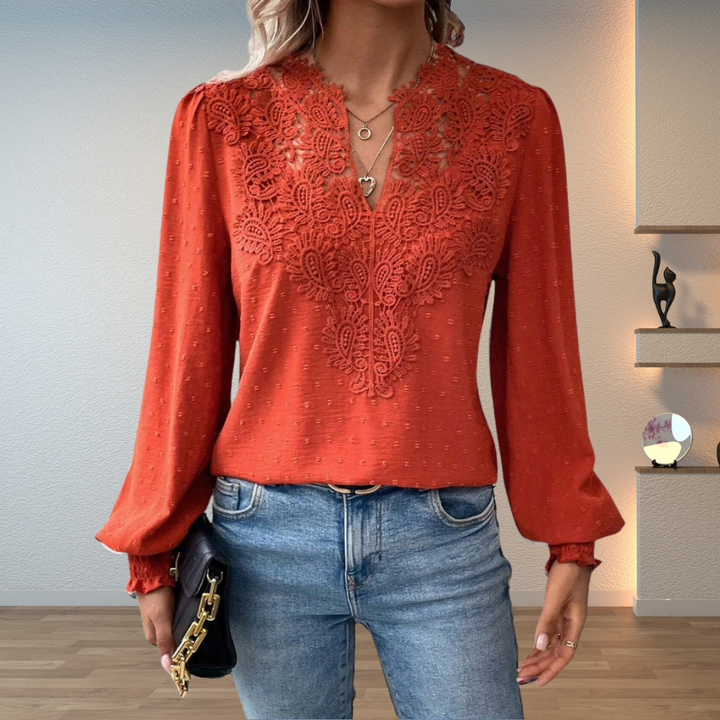 Satana | Elegant Lace Detail Blouse