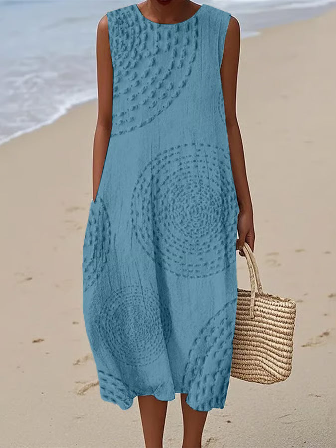 Agnes | Textured Sleeveless Maxi Dress