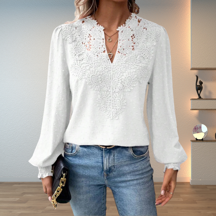 Satana | Elegant Lace Detail Blouse