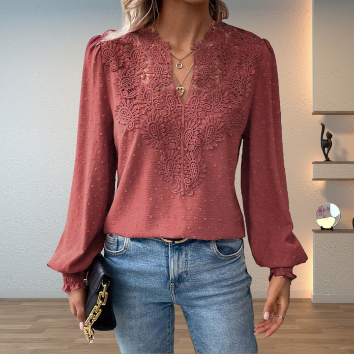 Satana | Elegant Lace Detail Blouse