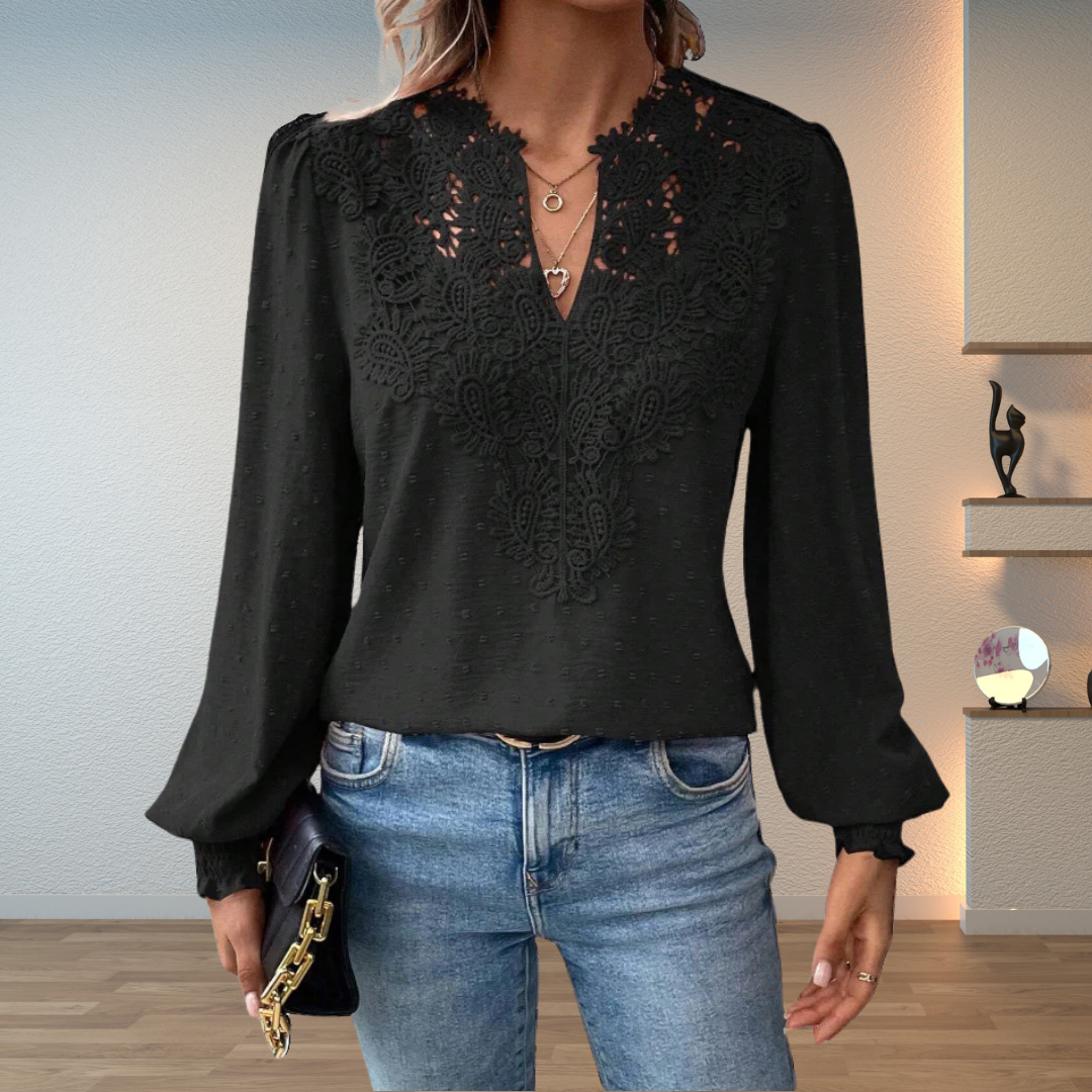 Satana | Elegant Lace Detail Blouse
