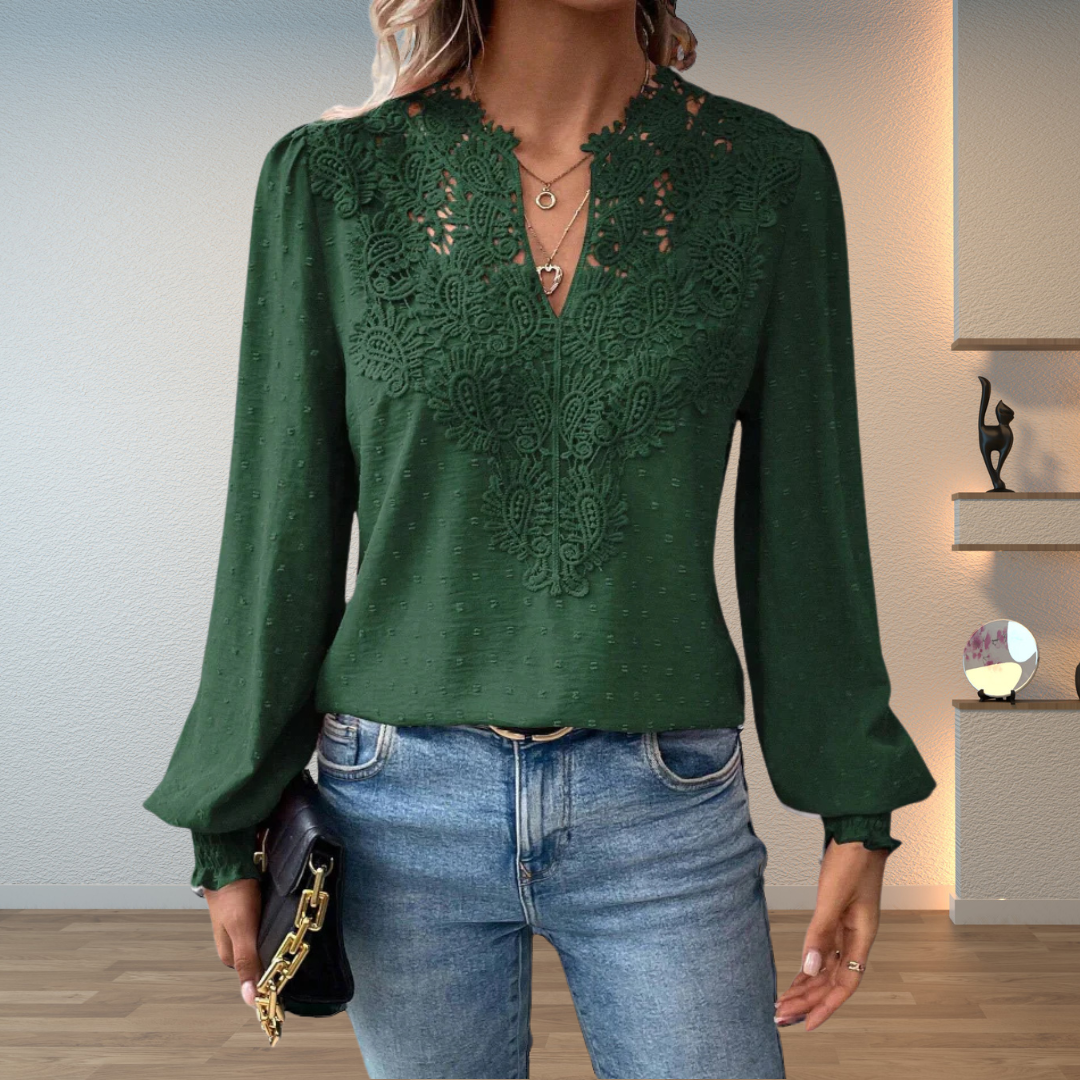 Satana | Elegant Lace Detail Blouse