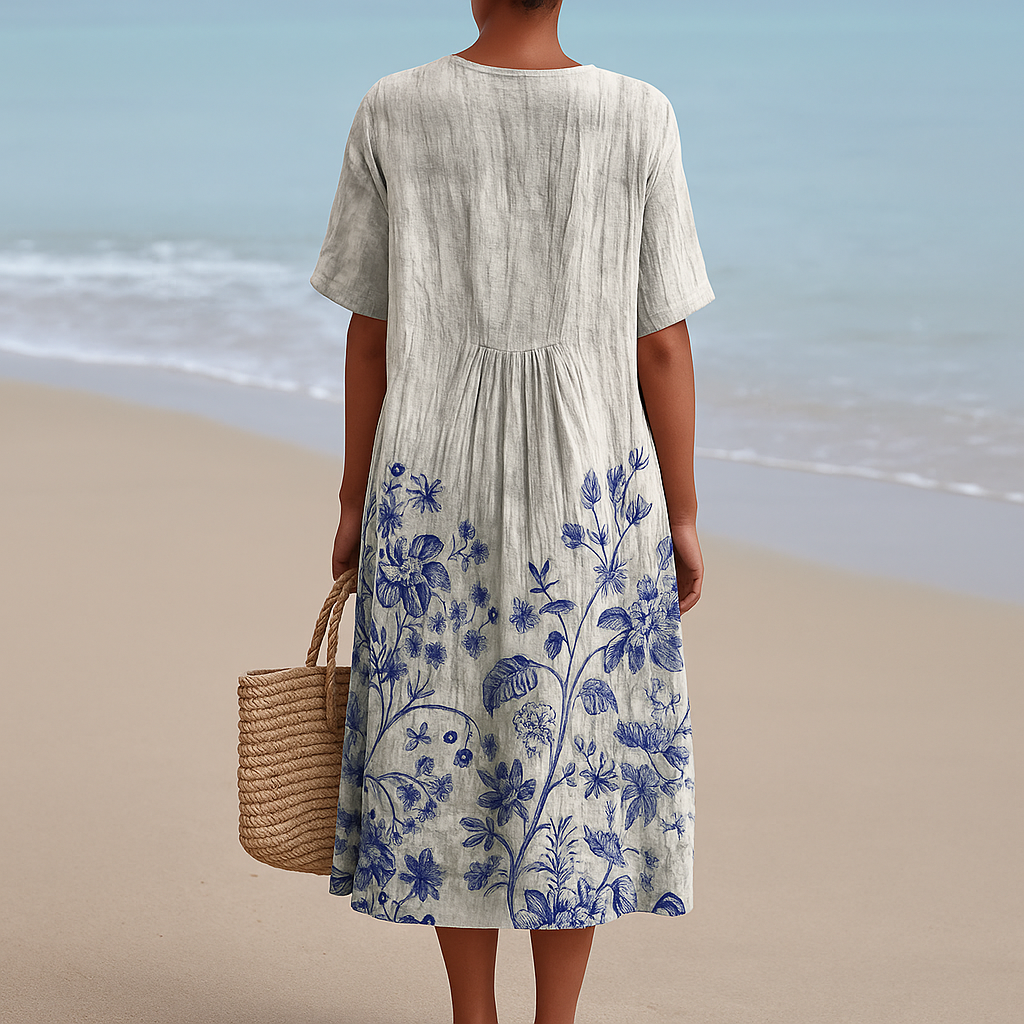 Rosalind | Porcelain Print Dress