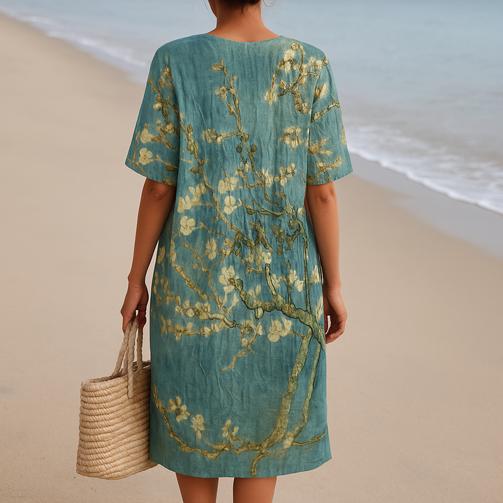 Malaya | Teal Floral Print Dress
