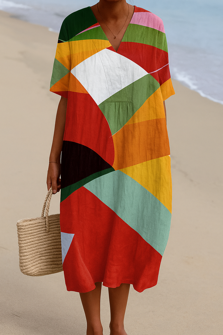 Danica | Colorful Patchwork Dress