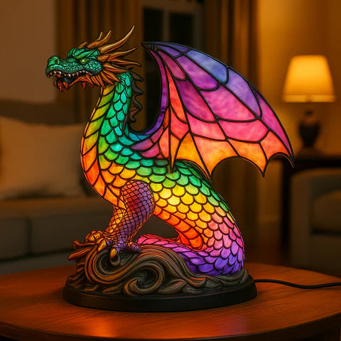 Greg | Colorful Enchanted Dragon Lamp