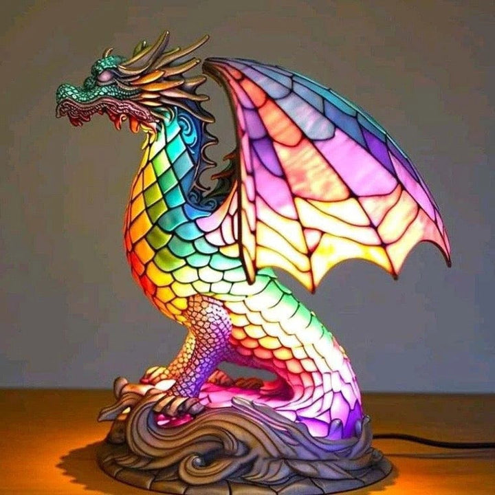 Greg | Colorful Enchanted Dragon Lamp