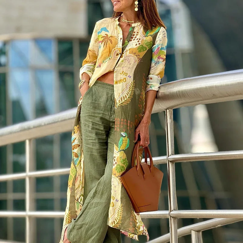 Shaneene | Tropical Print Longline Set