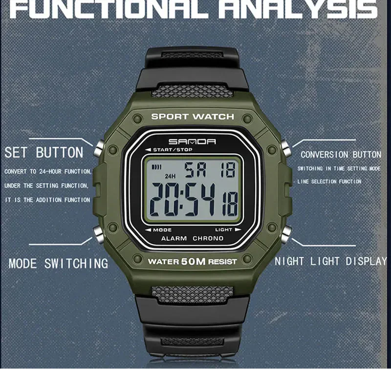Tough Military-Style Digital Watch