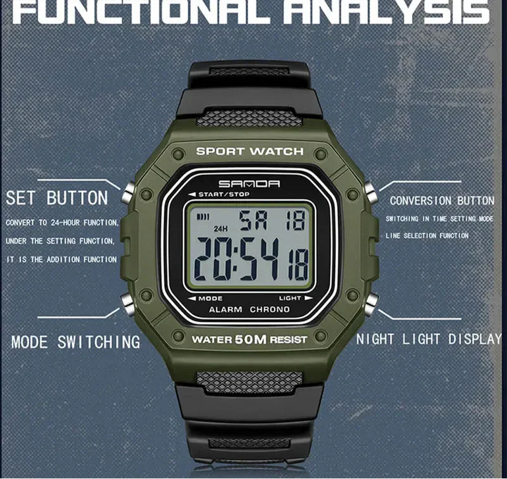 Tough Military-Style Digital Watch
