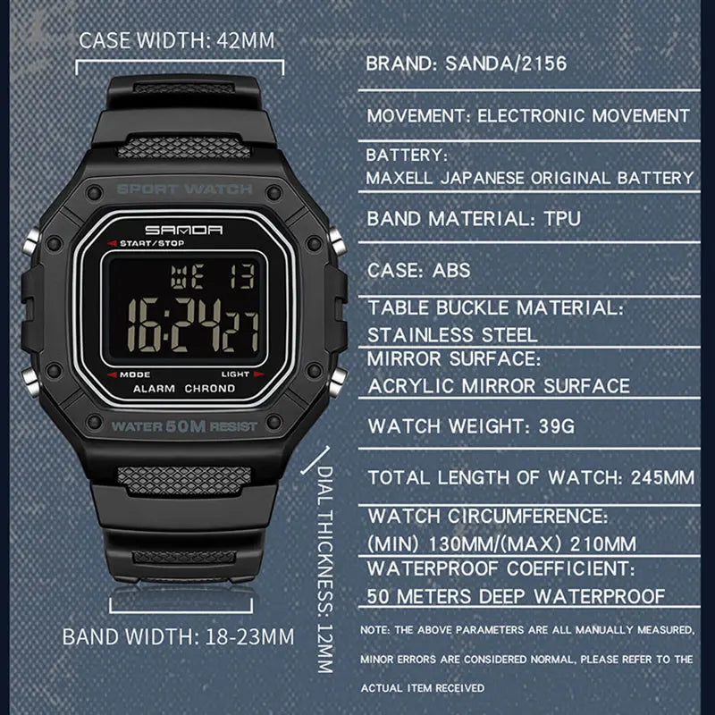 Tough Military-Style Digital Watch