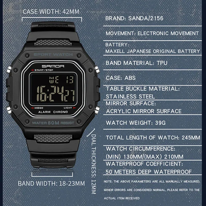 Tough Military-Style Digital Watch