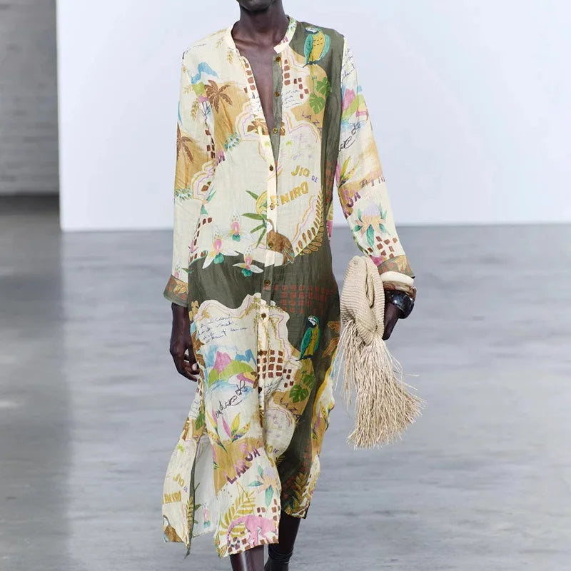 Lexie | Chic Printed Longline Blouse