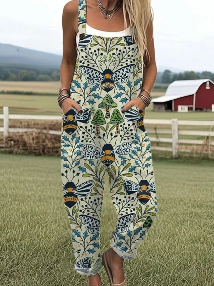 Kiah | Retro Floral Spring Jumpsuit