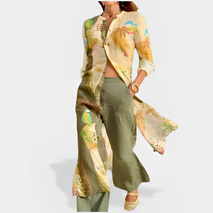 Shaneene | Tropical Print Longline Set