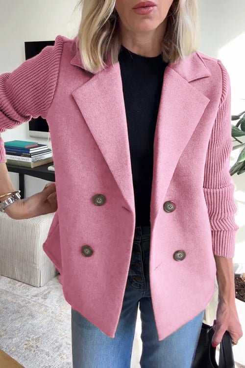 Dakota | Elegant Knit-Sleeve Blazer