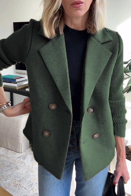 Dakota | Elegant Knit-Sleeve Blazer