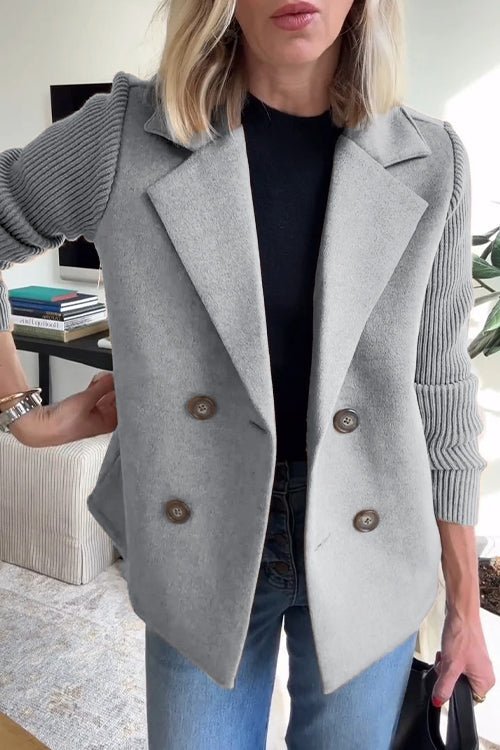 Dakota | Elegant Knit-Sleeve Blazer