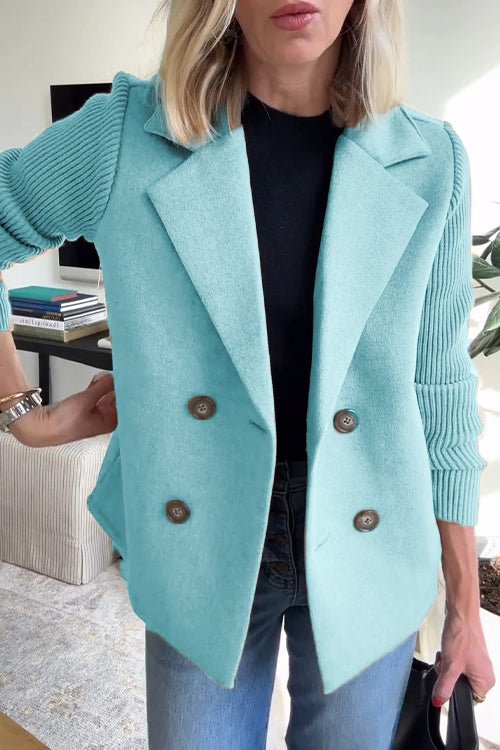 Dakota | Elegant Knit-Sleeve Blazer