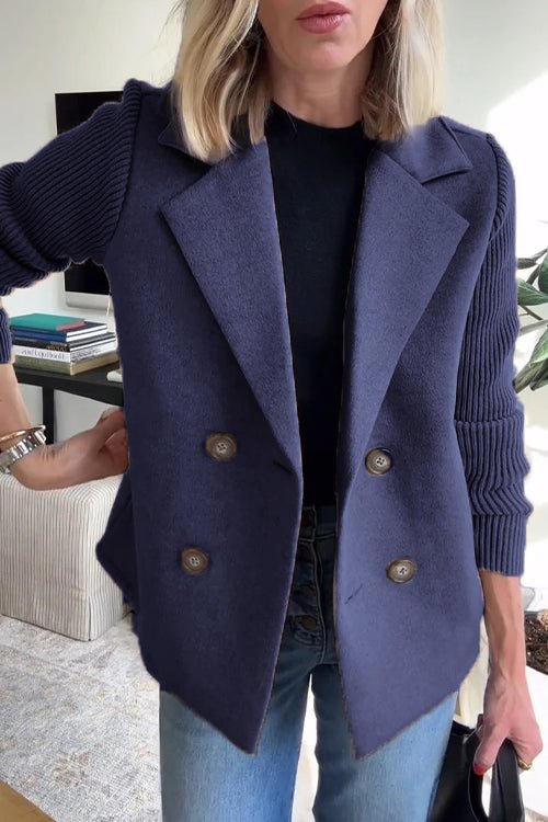 Dakota | Elegant Knit-Sleeve Blazer