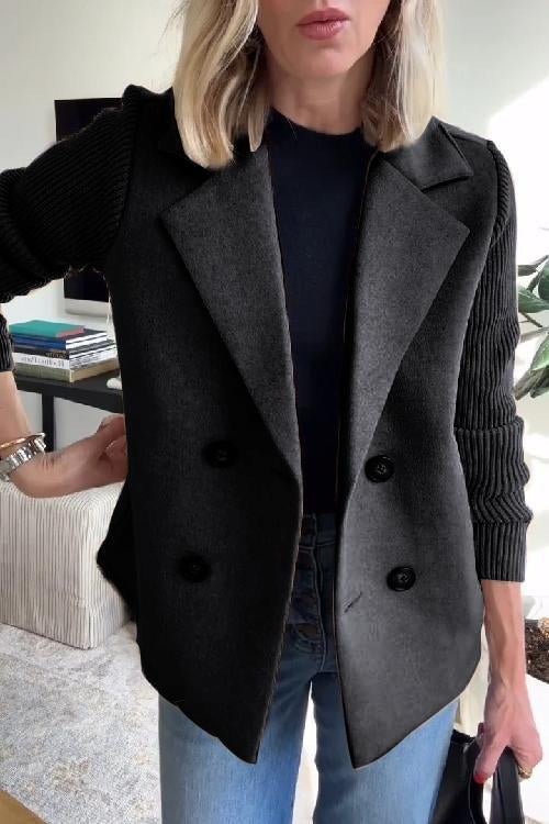 Dakota | Elegant Knit-Sleeve Blazer