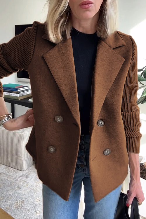Dakota | Elegant Knit-Sleeve Blazer