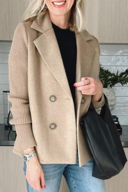 Dakota | Elegant Knit-Sleeve Blazer