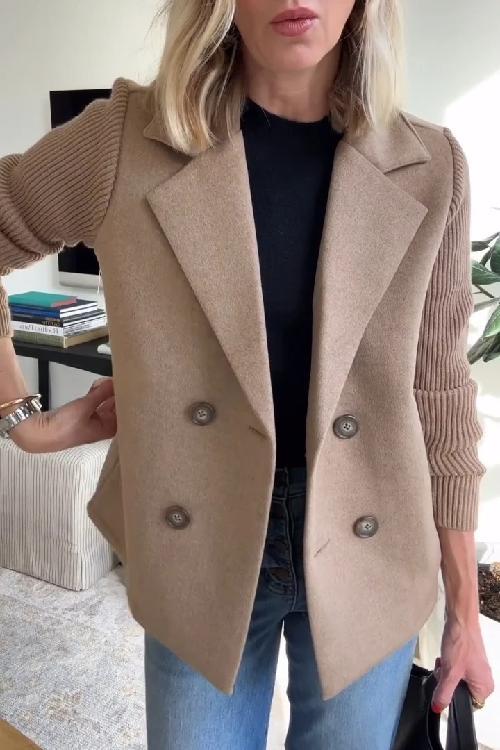 Dakota | Elegant Knit-Sleeve Blazer