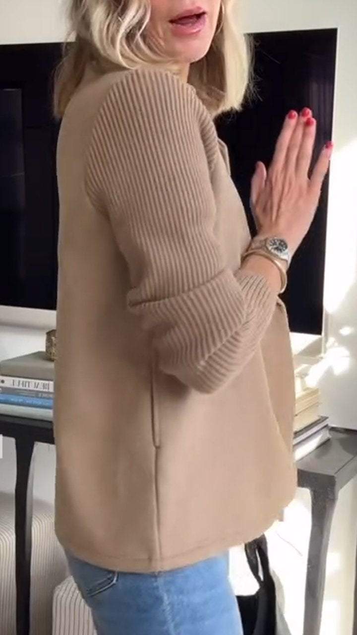 Dakota | Elegant Knit-Sleeve Blazer