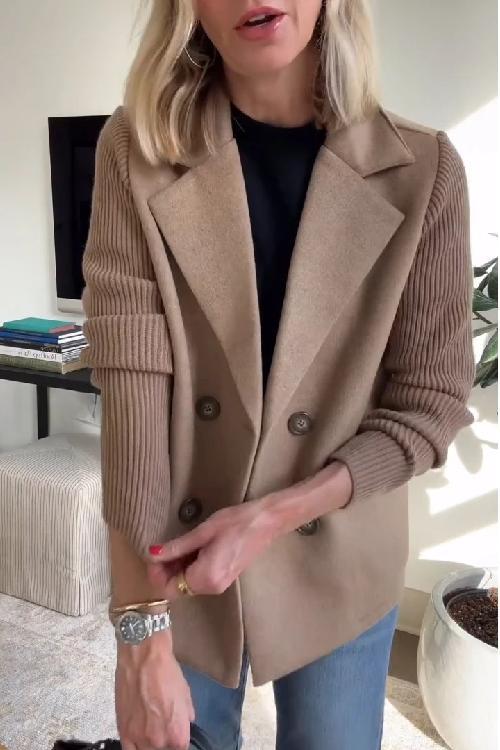 Dakota | Elegant Knit-Sleeve Blazer