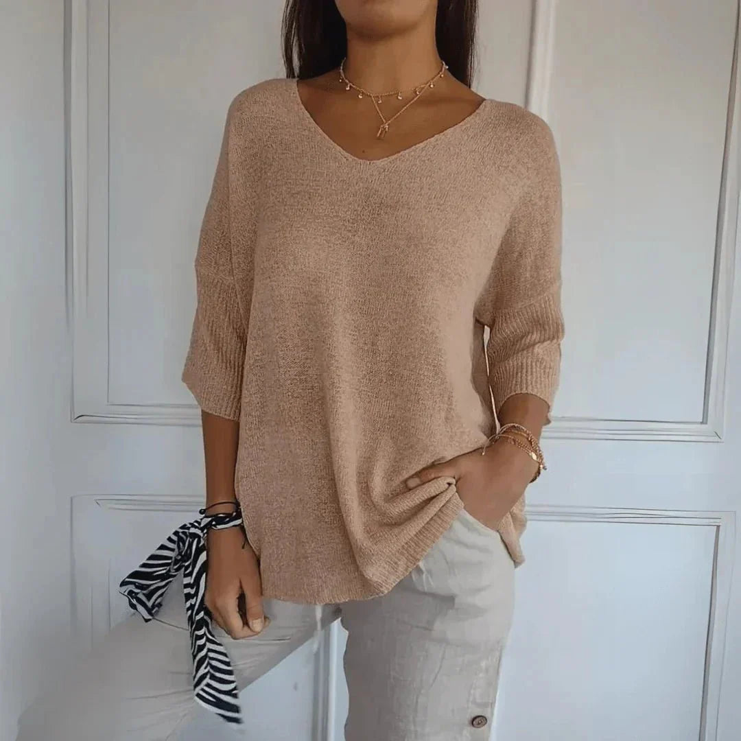 Nancy | Casual Lightweight V-Neck Sweater