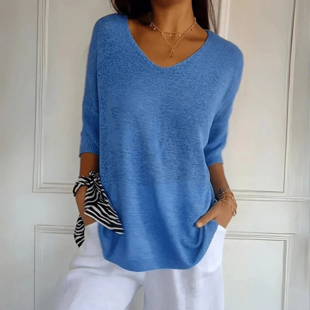 Nancy | Casual Lightweight V-Neck Sweater