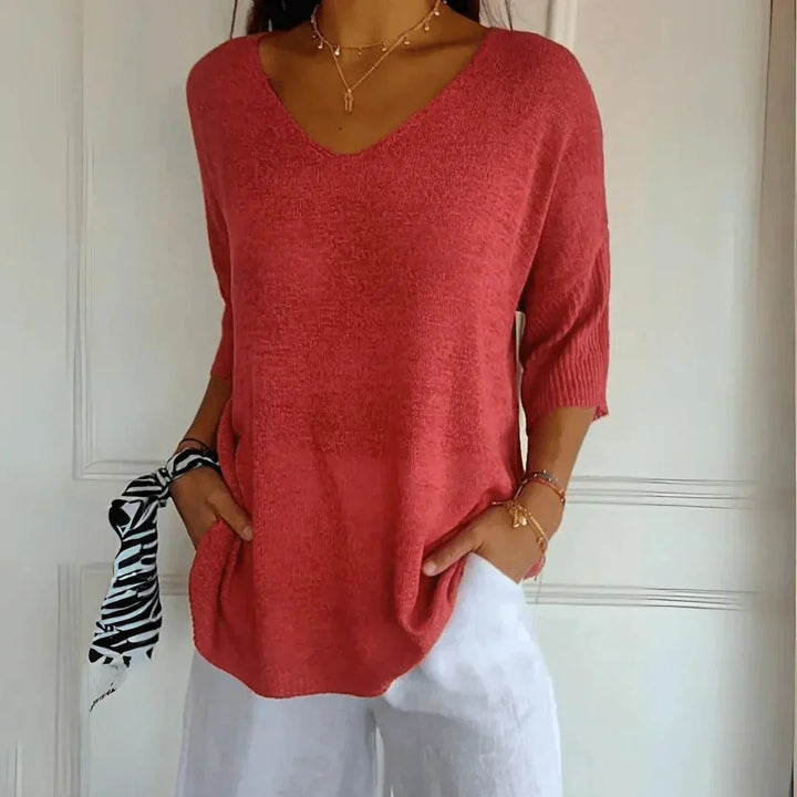 Nancy | Casual Lightweight V-Neck Sweater