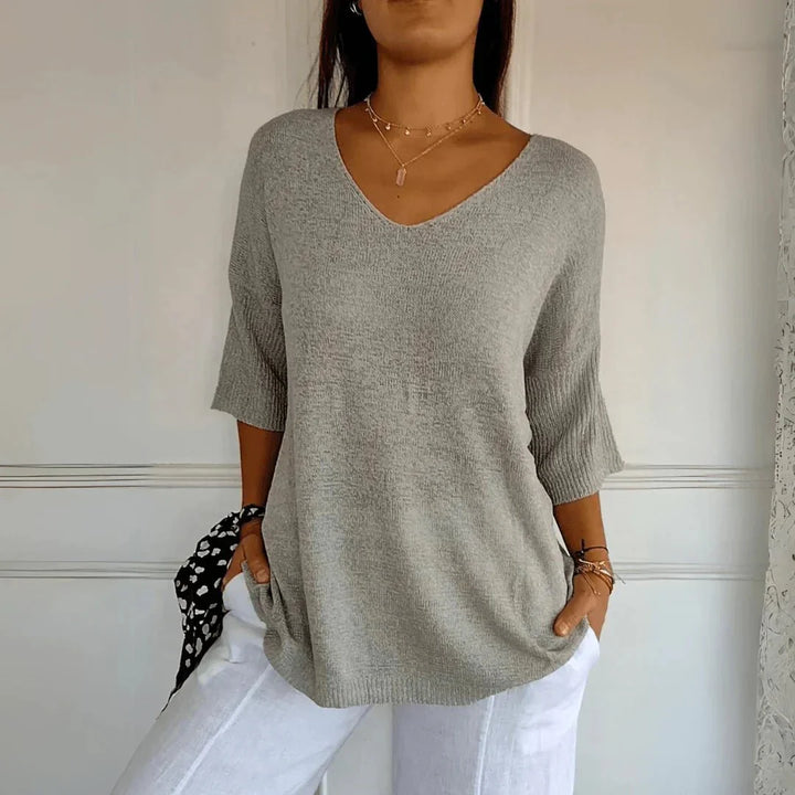 Nancy | Casual Lightweight V-Neck Sweater